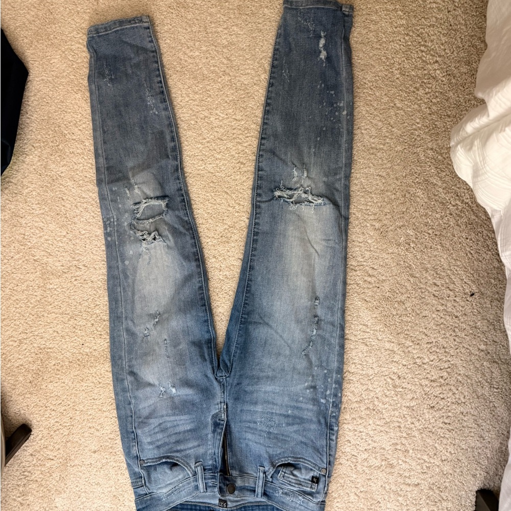 Judy Blue Women's Distressed Skinny Jeans - Light Blue